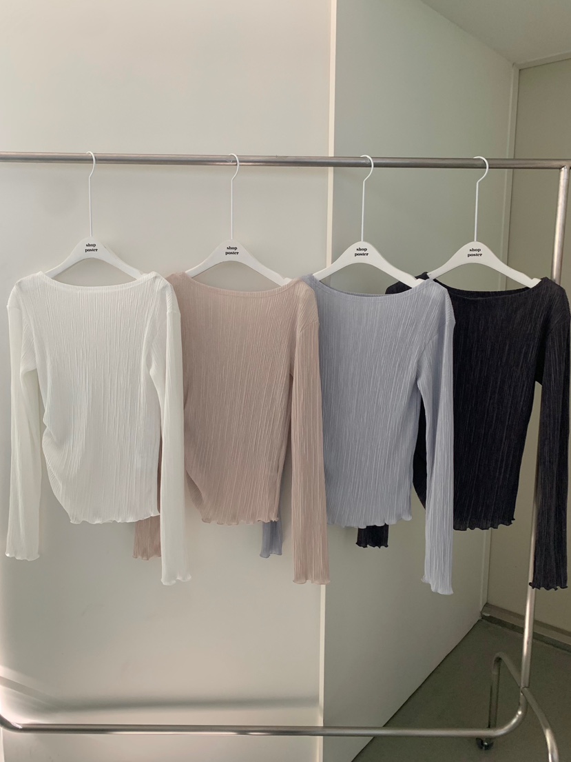 SHOP POSTER韓國東大門代購女士新款時尚職業26春夏長袖T恤SHOP_POSTER長袖T恤