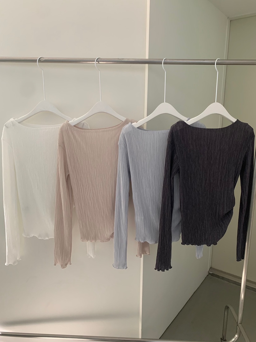 SHOP POSTER韓國東大門代購女士新款時尚職業26春夏長袖T恤SHOP_POSTER長袖T恤