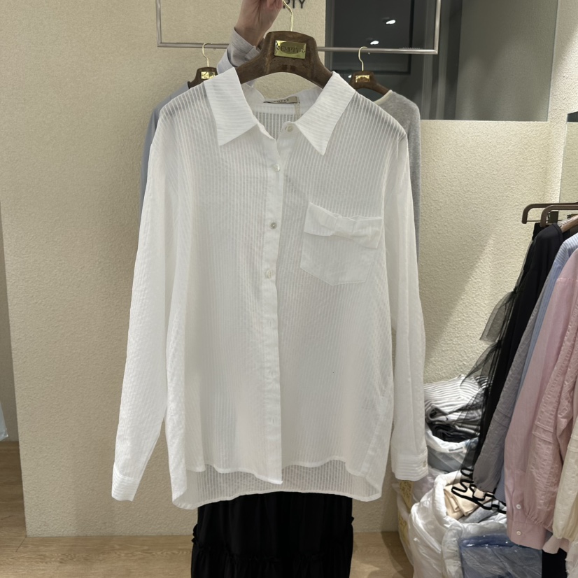 EMPTY韓國東大門代購女裝新品26春夏休閑時尚熱賣襯衫蕾絲衫EMPTY襯衫/蕾絲衫圖色1