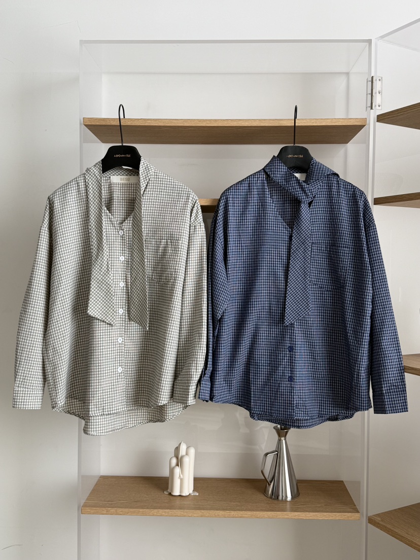 LARCENCICL/BESO韓國東大門代購女士新品26春夏襯衫蕾絲衫LARCENCICL/BESO襯衫/蕾絲衫