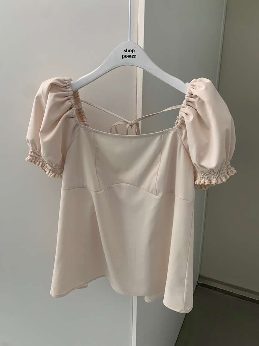 SHOP POSTER韓國直郵實拍女士新款休閑26春夏襯衫蕾絲衫SHOP_POSTER襯衫/蕾絲衫