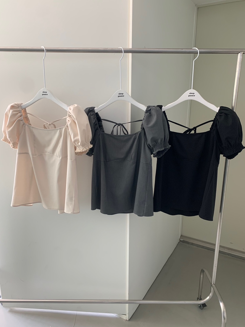 SHOP POSTER韓國直郵實拍女士新款休閑26春夏襯衫蕾絲衫SHOP_POSTER襯衫/蕾絲衫