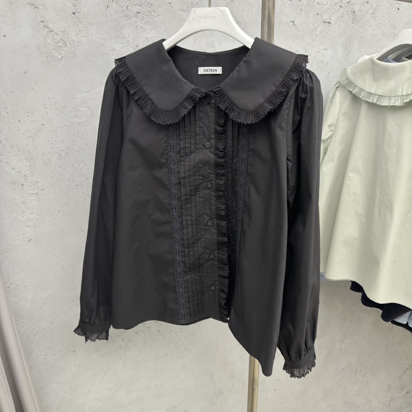 SIXTEEN韓國直郵實拍女士新品人氣時尚26春夏推薦襯衫蕾絲衫SIXTEEN襯衫/蕾絲衫圖色4