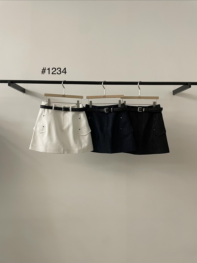 2DA/DARIMI-P韓國代購女裝新品職業時尚26春夏短裙含腰帶2DA/DARIMI-P短裙