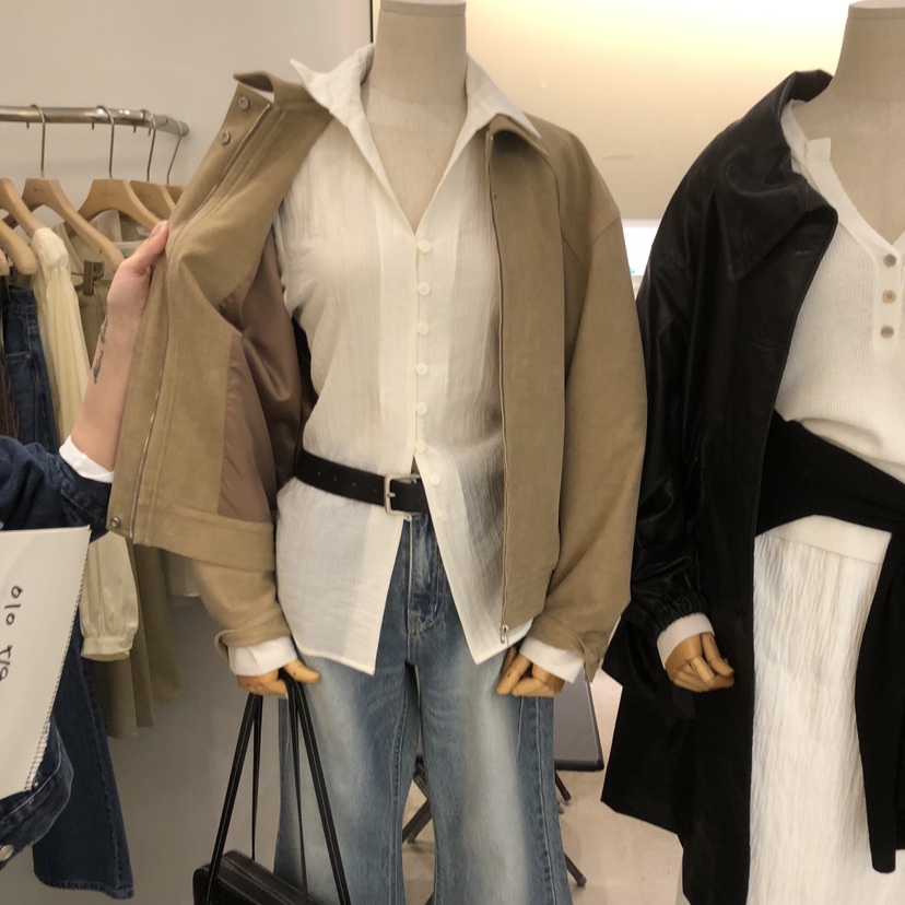 PHILO韓國直郵女士新款時尚熱賣推薦人氣職業休閑襯衫蕾絲衫PHILO襯衫/蕾絲衫