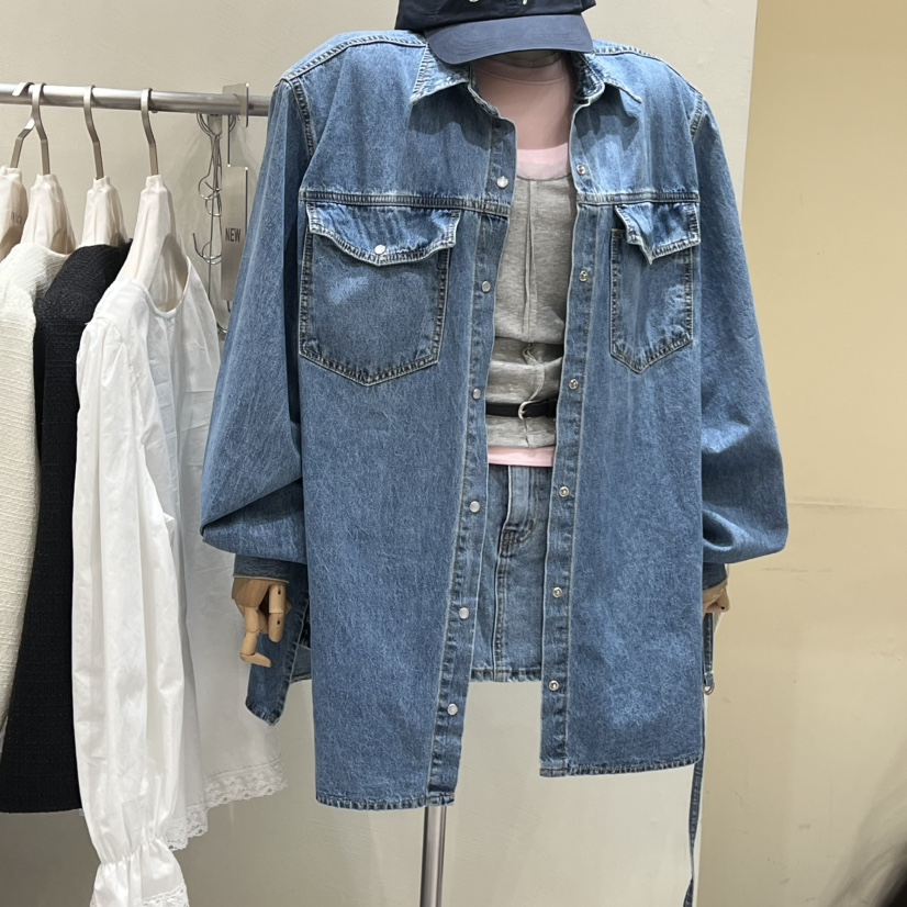 BY FLOW韓國直郵女士新品休閑26春夏人氣襯衫蕾絲衫系帶BY FLOW襯衫/蕾絲衫