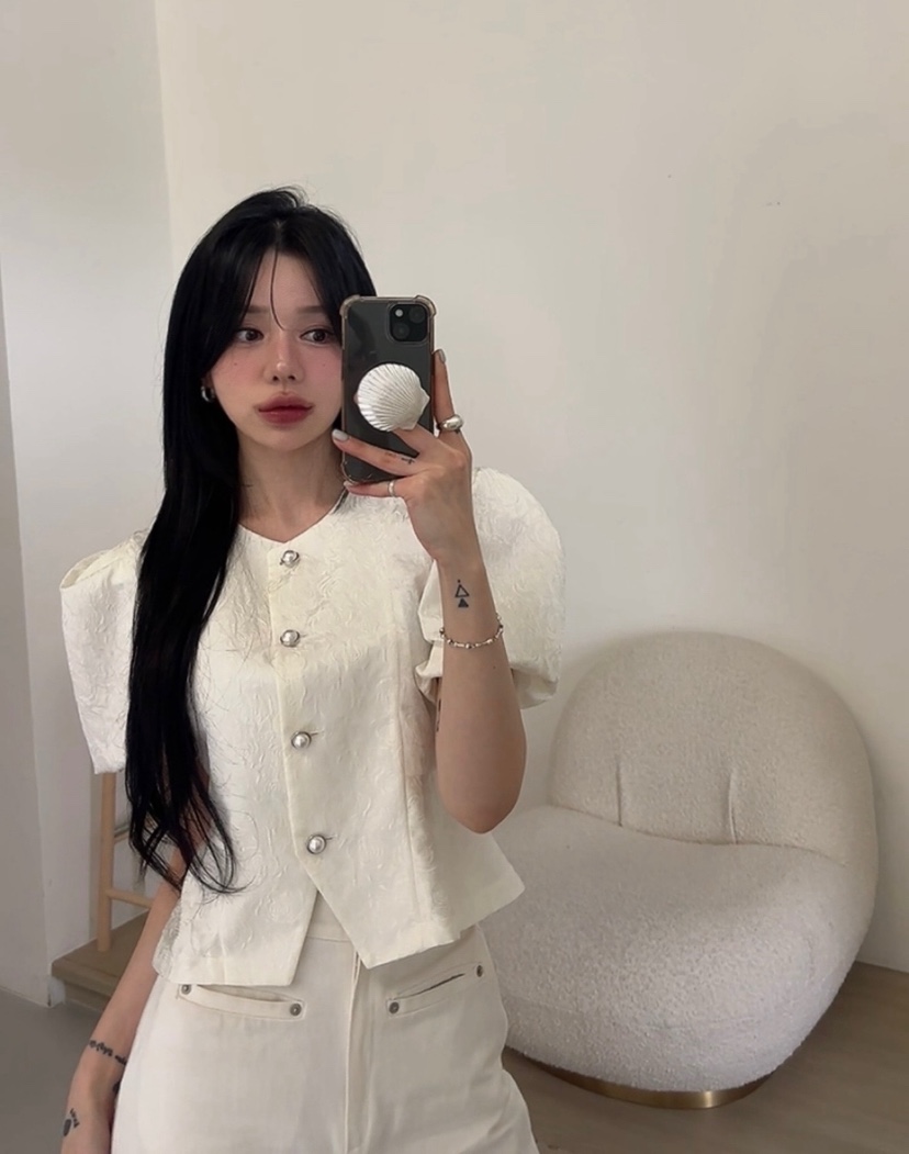 AMUSE SEOUL韓國直郵實拍女裝新款休閑推薦時尚襯衫蕾絲衫AMUSE SEOUL襯衫/蕾絲衫