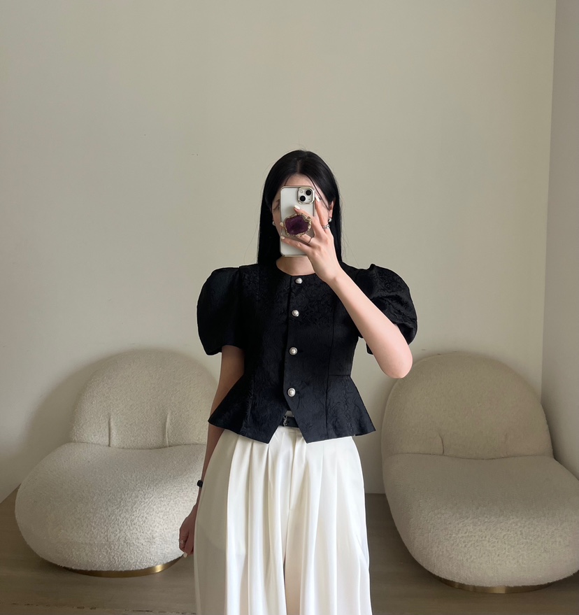 AMUSE SEOUL韓國直郵實拍女裝新款休閑推薦時尚襯衫蕾絲衫AMUSE SEOUL襯衫/蕾絲衫