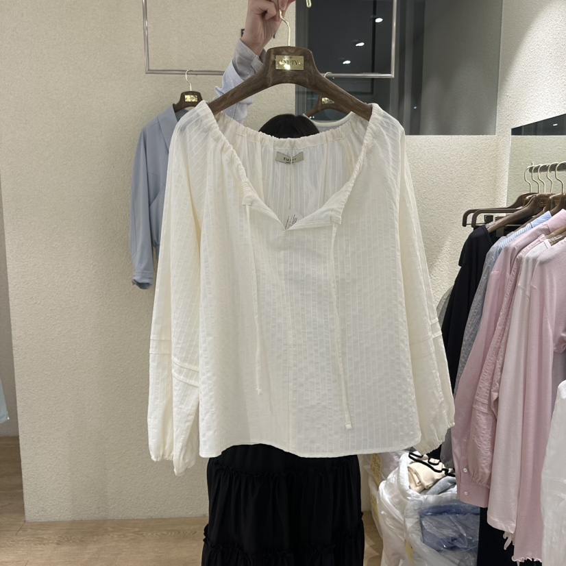 EMPTY韓國直郵女士新款休閑人氣熱賣職業時尚推薦襯衫蕾絲衫EMPTY襯衫/蕾絲衫圖色2奶油色