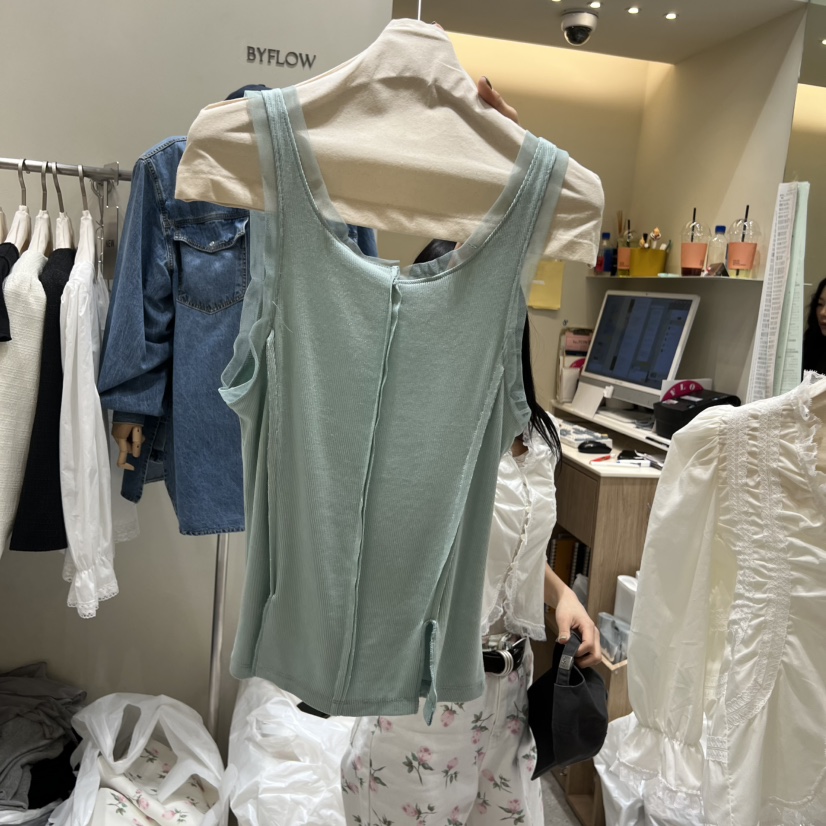 BY FLOW韓國東大門代購女裝新款26春夏吊帶背心不含內搭BY FLOW吊帶/背心