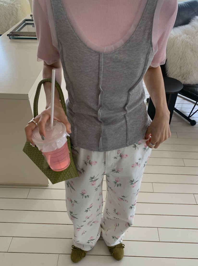 BY FLOW韓國東大門代購女裝新款26春夏吊帶背心不含內搭BY FLOW吊帶/背心圖色1