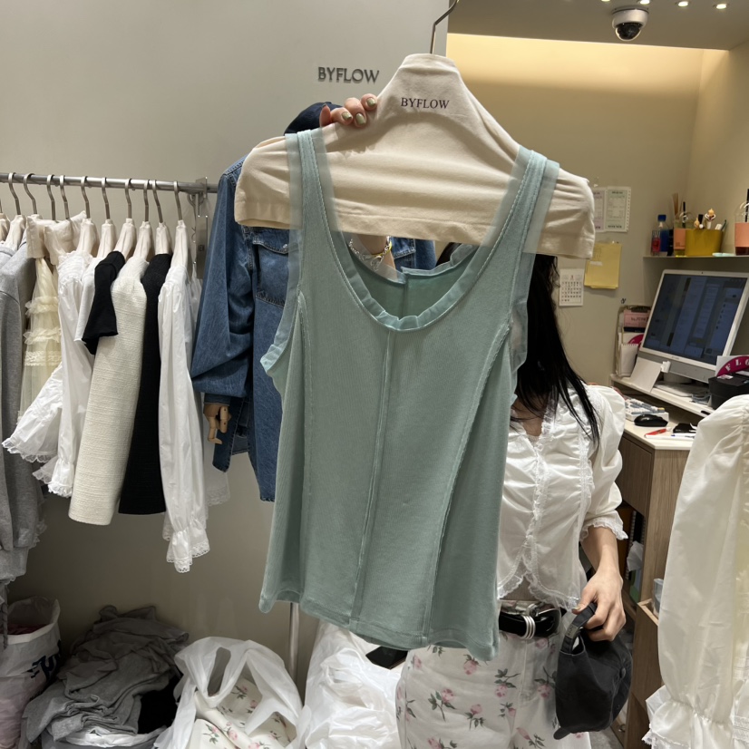 BY FLOW韓國東大門代購女裝新款26春夏吊帶背心不含內搭BY FLOW吊帶/背心圖色2