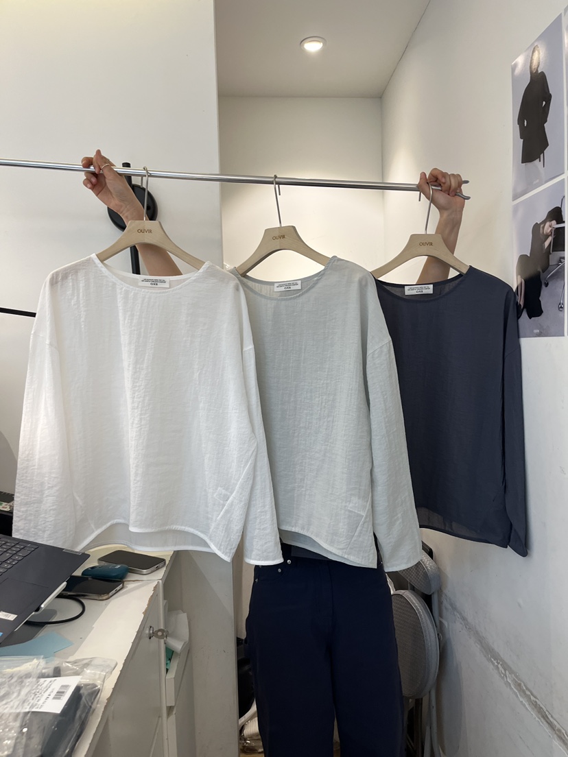 OUVIR韓國直郵實拍女士新款26春夏推薦休閑時尚襯衫蕾絲衫O.V.R/OUVIR襯衫/蕾絲衫