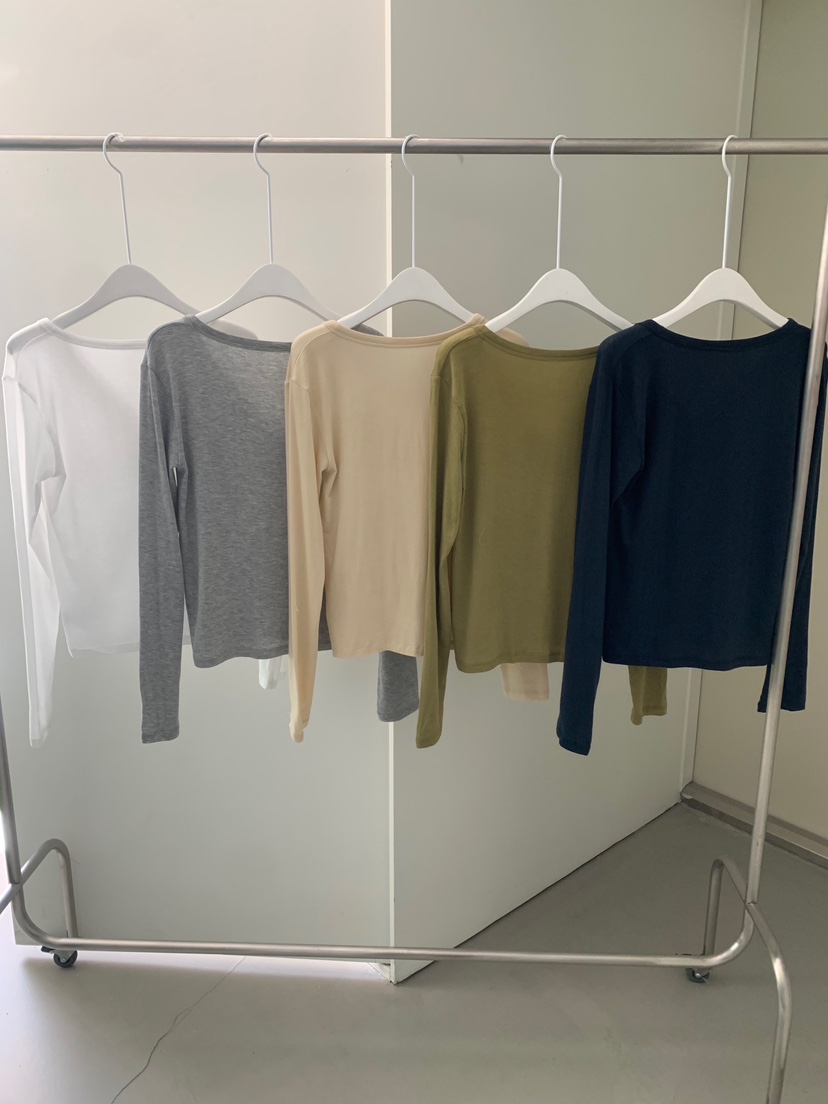 SHOP POSTER韓國直郵女士新品職業26春夏時尚推薦長袖T恤SHOP_POSTER長袖T恤