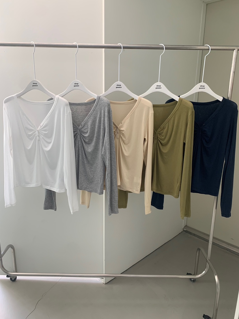 SHOP POSTER韓國直郵女士新品職業26春夏時尚推薦長袖T恤SHOP_POSTER長袖T恤