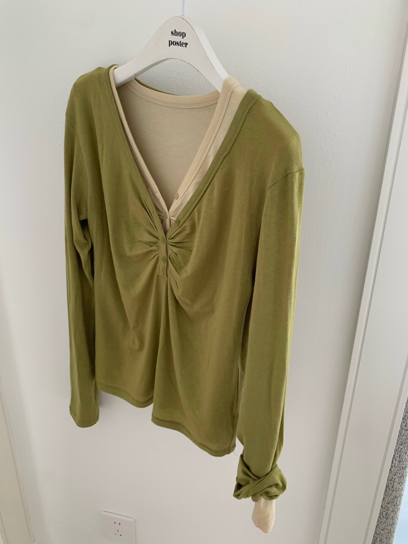 SHOP POSTER韓國直郵女士新品職業26春夏時尚推薦長袖T恤SHOP_POSTER長袖T恤