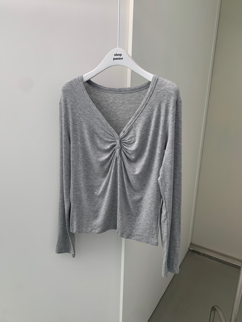 SHOP POSTER韓國直郵女士新品職業26春夏時尚推薦長袖T恤SHOP_POSTER長袖T恤圖色2