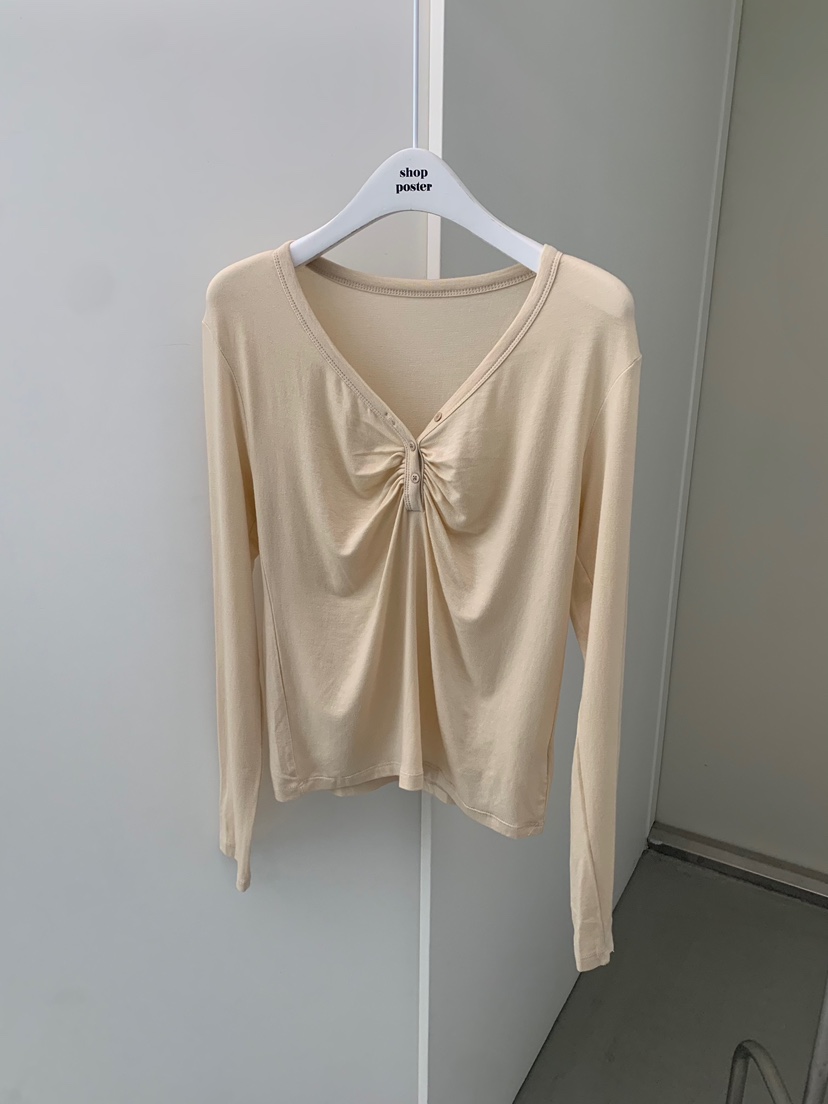 SHOP POSTER韓國直郵女士新品職業26春夏時尚推薦長袖T恤SHOP_POSTER長袖T恤圖色3