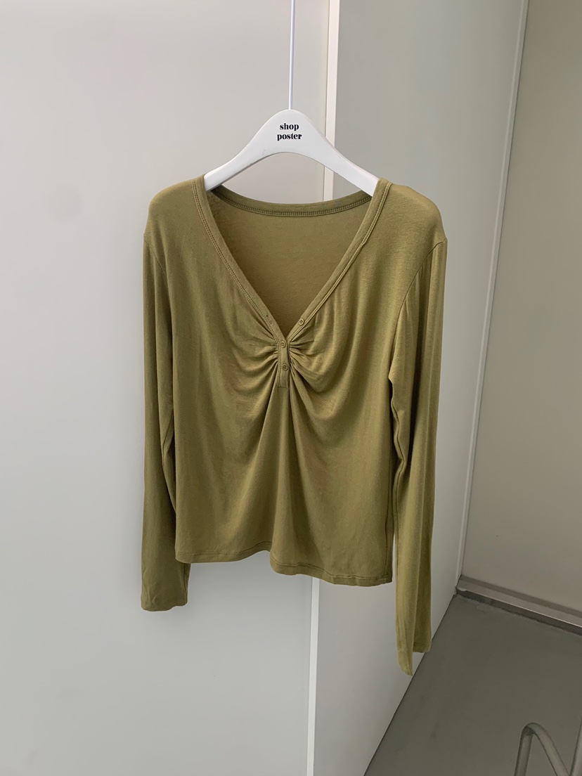 SHOP POSTER韓國直郵女士新品職業26春夏時尚推薦長袖T恤SHOP_POSTER長袖T恤圖色4