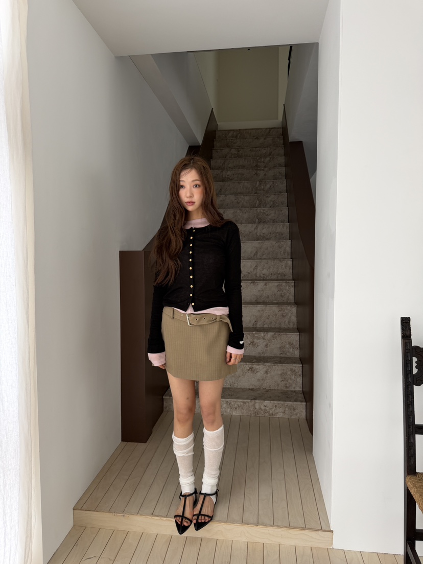 I MFACT東大門代購女裝新品時尚人氣熱賣真品職業裙褲系帶I MFACT裙褲