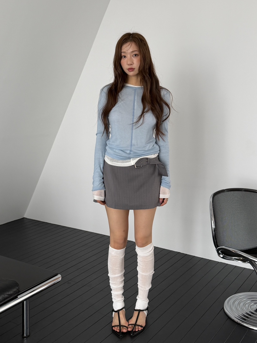 I MFACT東大門代購女裝新品時尚人氣熱賣真品職業裙褲系帶I MFACT裙褲