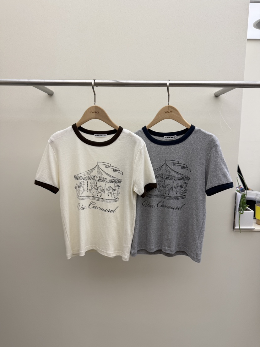 I MFACT韓國直郵實拍女士新品人氣26春夏休閑時尚熱賣T恤I MFACTT恤