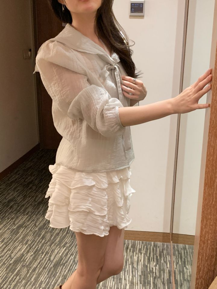 CRONG韓國東大門直郵女裝新款人氣熱賣26春夏時尚襯衫蕾絲衫CRONG襯衫/蕾絲衫