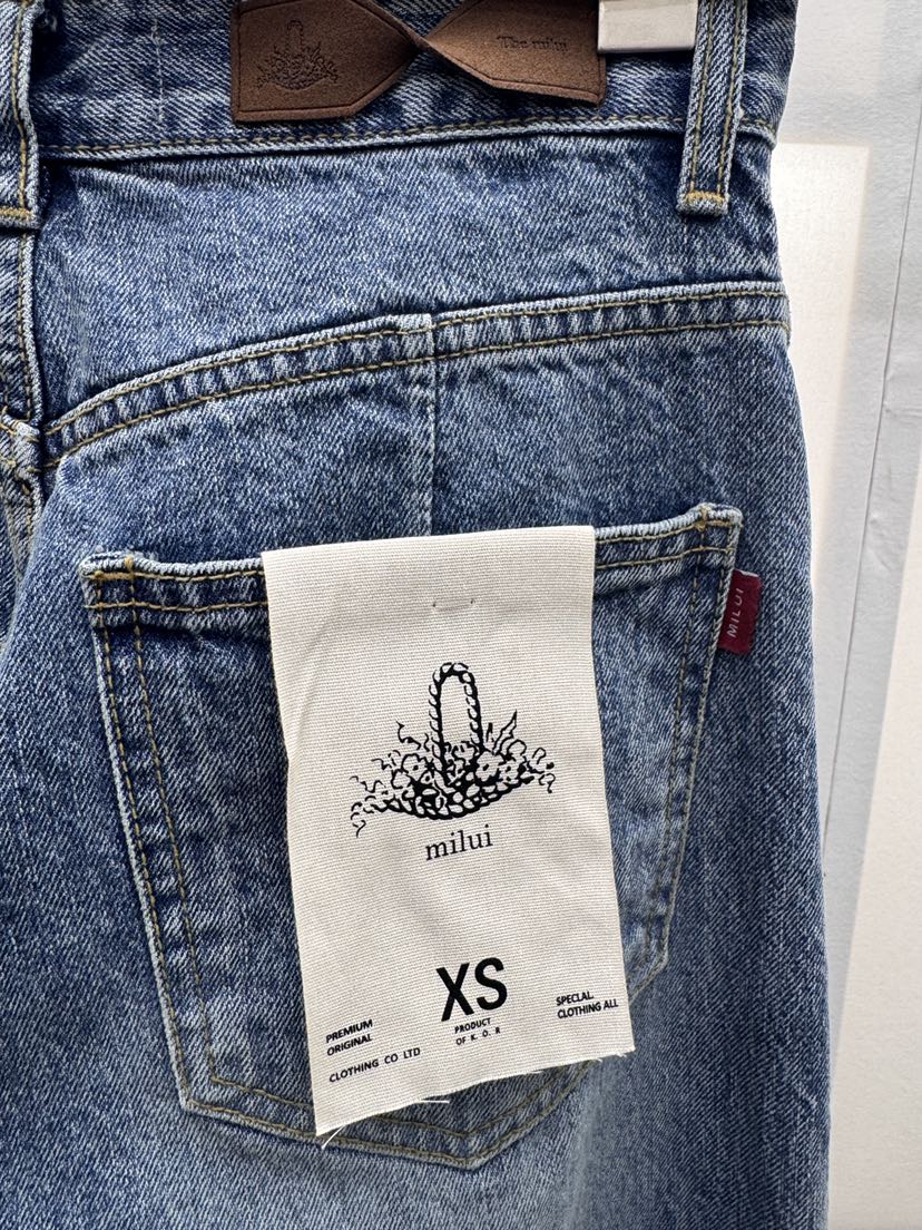 MILUI韓國直郵實拍女士新品休閑職業時尚人氣推薦熱賣牛仔褲MILUI牛仔褲