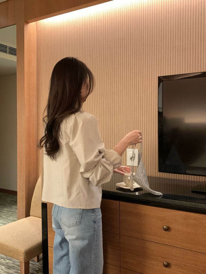 CRONG東大門代購女士新品熱賣26春夏休閑人氣時尚襯衫蕾絲衫CRONG襯衫/蕾絲衫