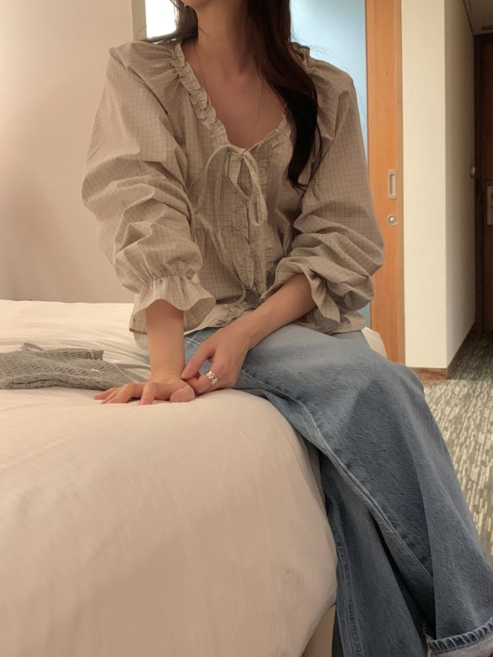 CRONG東大門代購女士新品熱賣26春夏休閑人氣時尚襯衫蕾絲衫CRONG襯衫/蕾絲衫