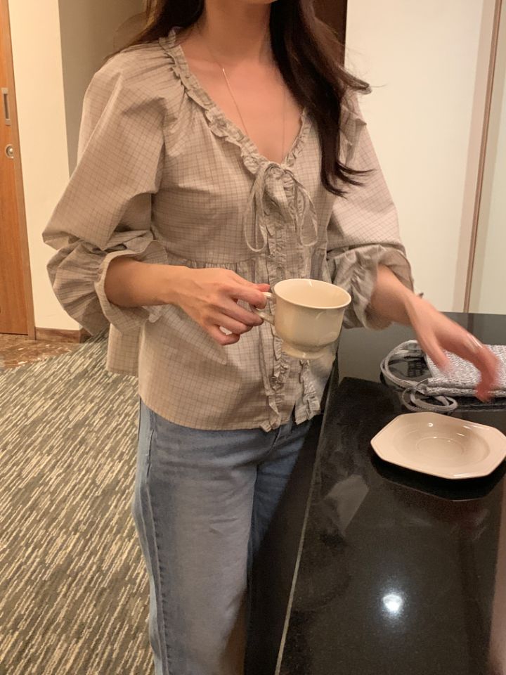 CRONG東大門代購女士新品熱賣26春夏休閑人氣時尚襯衫蕾絲衫CRONG襯衫/蕾絲衫