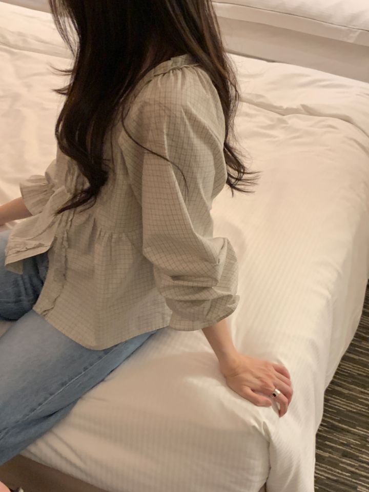 CRONG東大門代購女士新品熱賣26春夏休閑人氣時尚襯衫蕾絲衫CRONG襯衫/蕾絲衫