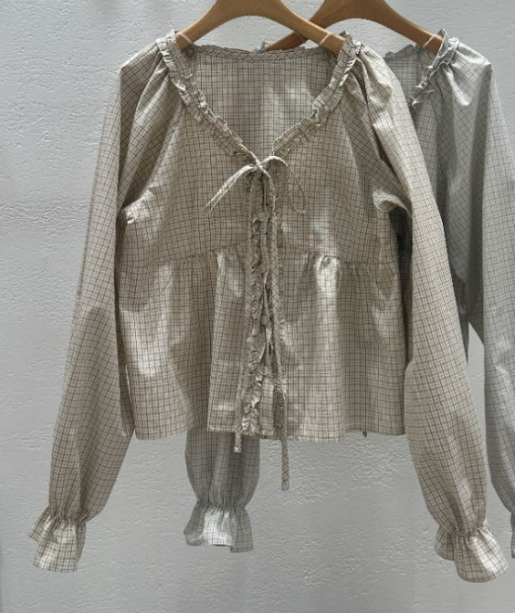 CRONG東大門代購女士新品熱賣26春夏休閑人氣時尚襯衫蕾絲衫CRONG襯衫/蕾絲衫圖色2