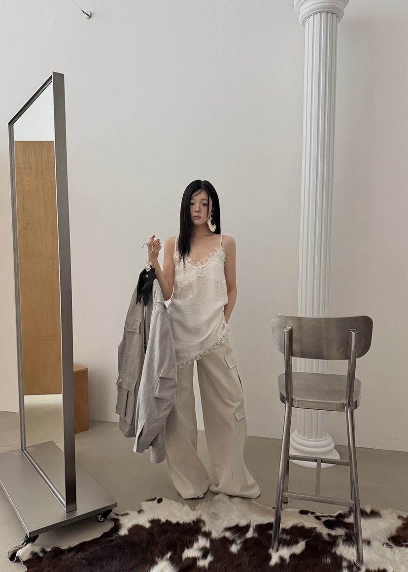 AMOOD東大門代購女士新款休閑26春夏時尚熱賣人氣休閑褲口袋AMOOD休閑褲