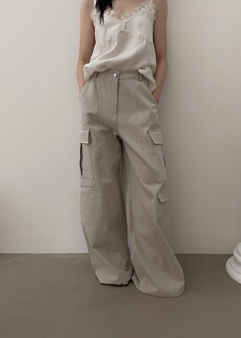 AMOOD東大門代購女士新款休閑26春夏時尚熱賣人氣休閑褲口袋AMOOD休閑褲