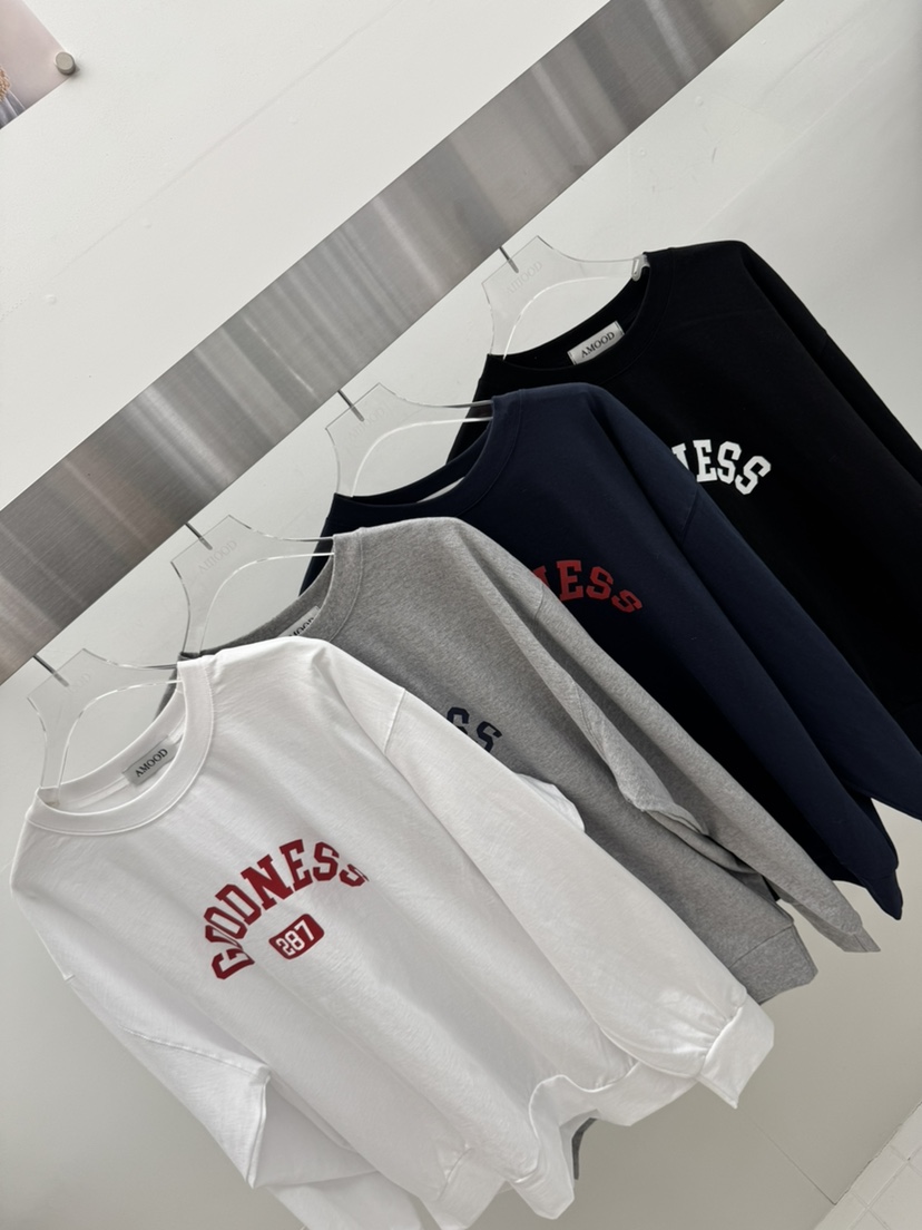 AMOOD韓國直郵女士新款26春夏職業推薦人氣熱賣時尚休閑T恤AMOODT恤