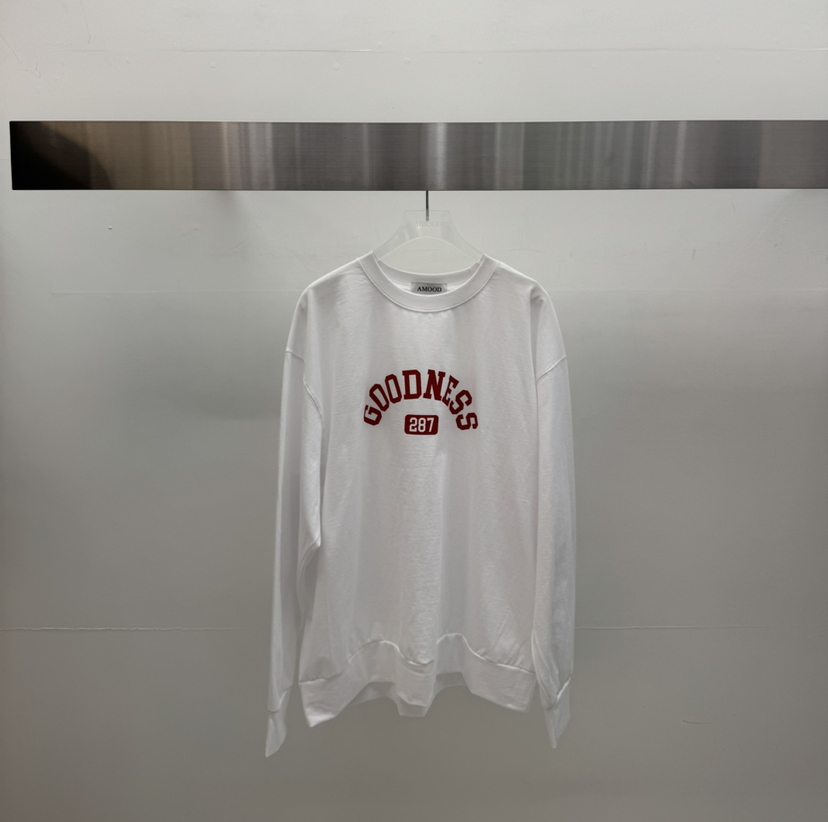 AMOOD韓國直郵女士新款26春夏職業推薦人氣熱賣時尚休閑T恤AMOODT恤圖色1