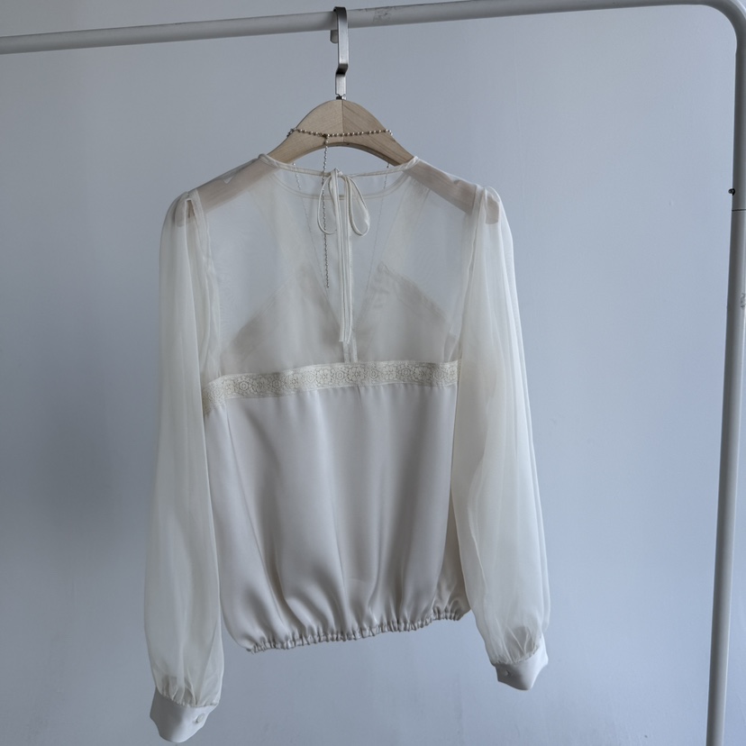 JENNY 1976韓國東大門代購女士新品時尚襯衫蕾絲衫不含項鏈真絲JENNY 1976襯衫/蕾絲衫