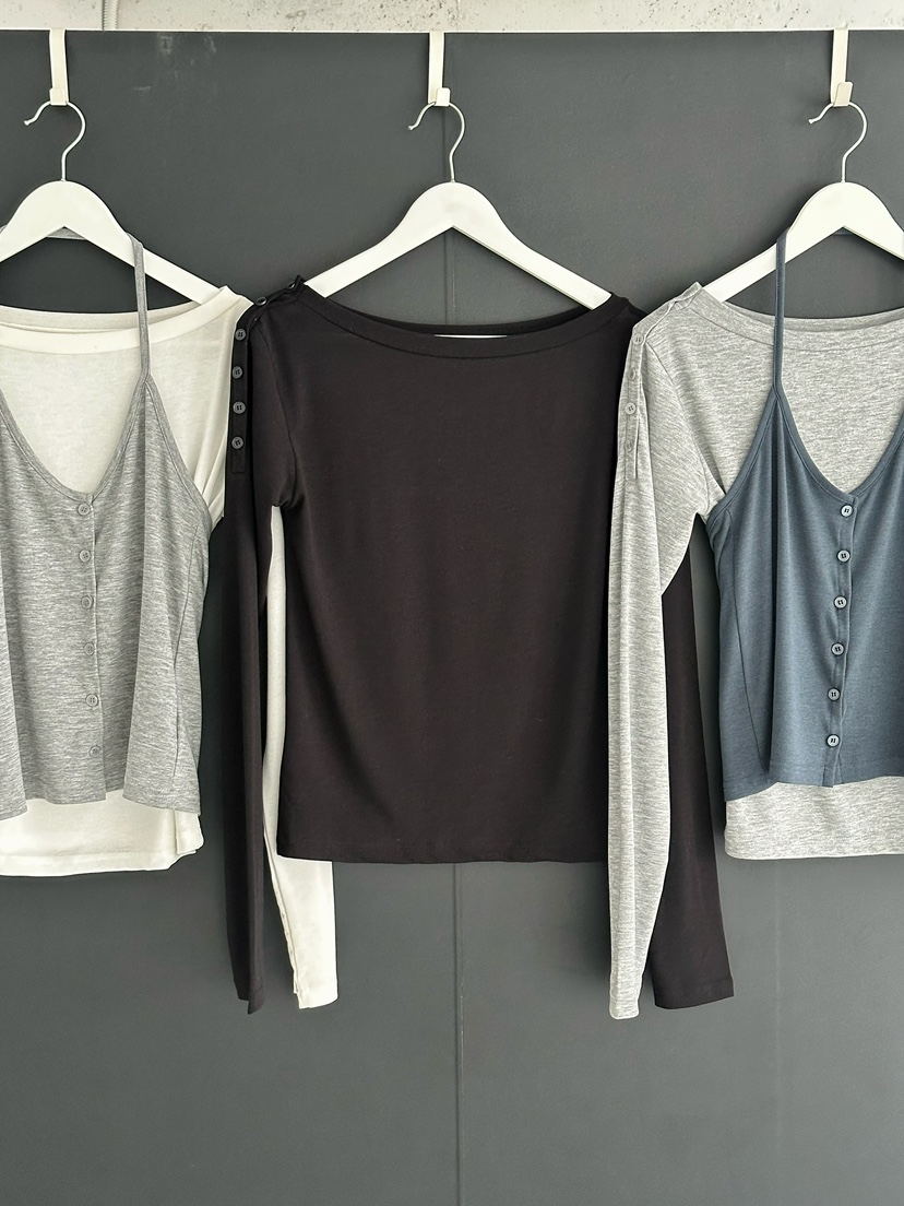 BYRING韓國東大門代購女裝新款人氣推薦休閑長袖T恤不含吊帶BYRING長袖T恤