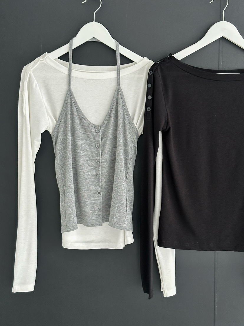 BYRING韓國東大門代購女裝新款人氣推薦休閑長袖T恤不含吊帶BYRING長袖T恤圖色3