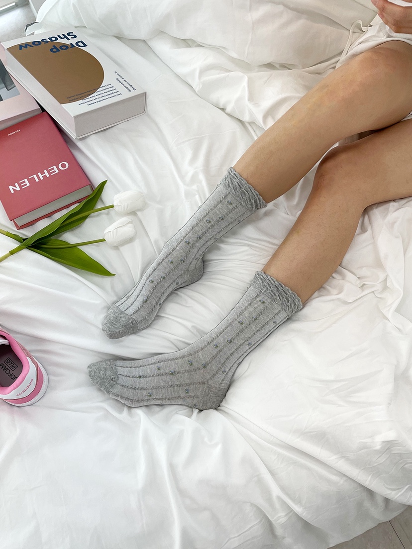 NICEALICE東大門直郵女士新款推薦真品時尚熱賣26春夏襪子花朵NICEALICE襪子圖色1