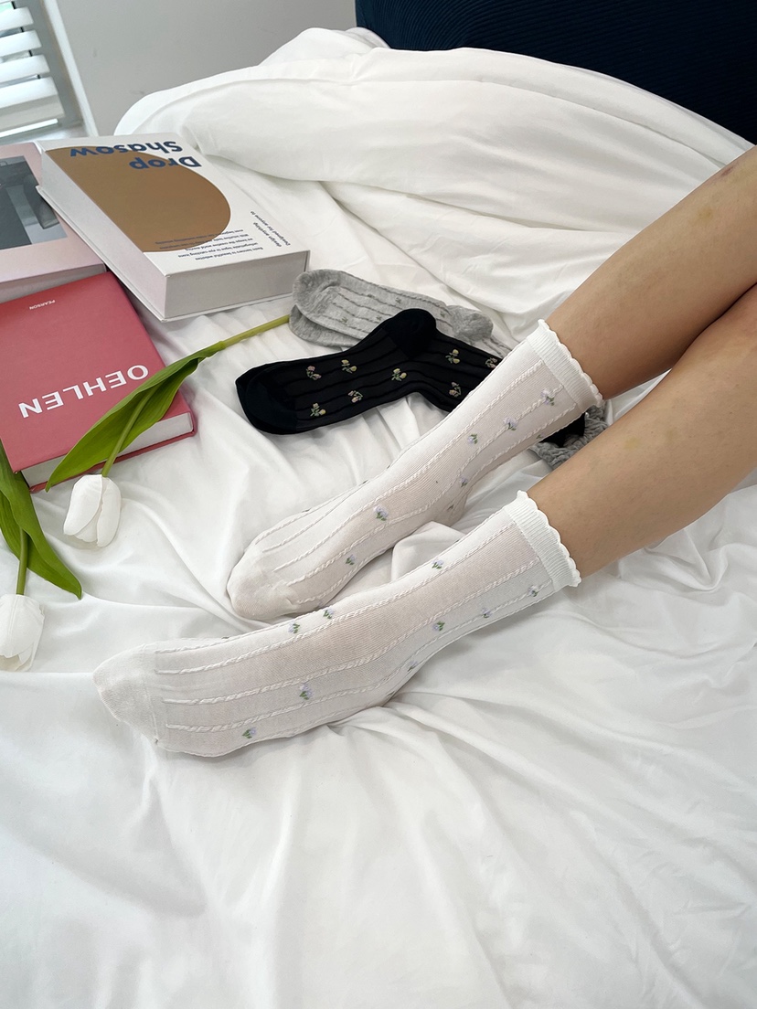 NICEALICE東大門直郵女士新款推薦真品時尚熱賣26春夏襪子花朵NICEALICE襪子圖色2