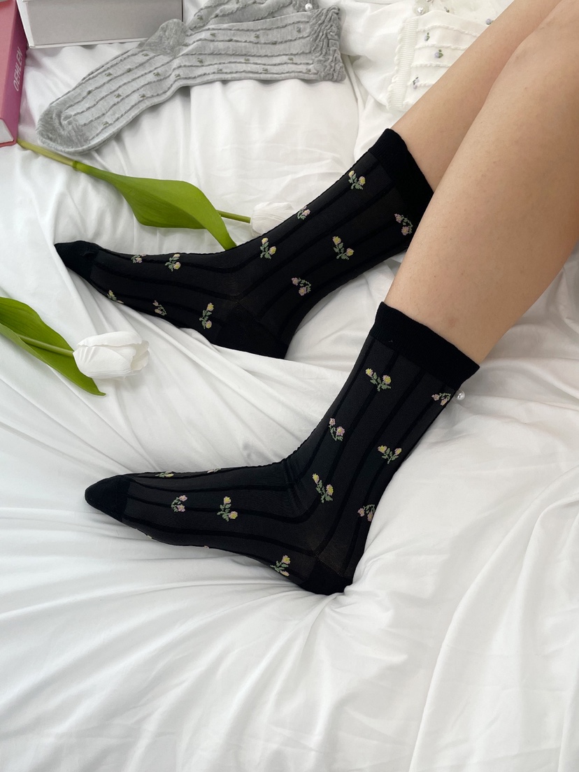 NICEALICE東大門直郵女士新款推薦真品時尚熱賣26春夏襪子花朵NICEALICE襪子圖色3