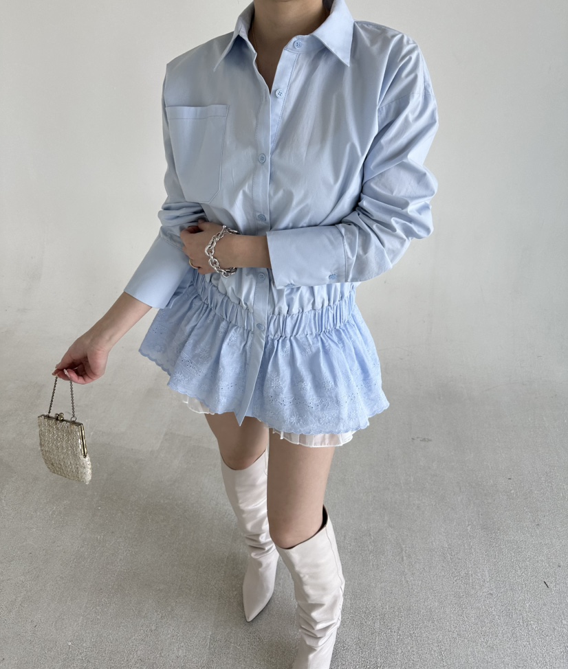 JENNY 1976韓國東大門直郵女士新品推薦人氣襯衫蕾絲衫腰帶JENNY 1976襯衫/蕾絲衫