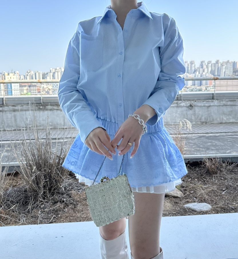 JENNY 1976韓國東大門直郵女士新品推薦人氣襯衫蕾絲衫腰帶JENNY 1976襯衫/蕾絲衫