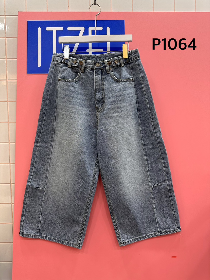 ITZEL韓國直郵女士新款熱賣時尚人氣職業26春夏休閑牛仔褲ITZEL牛仔褲圖色1