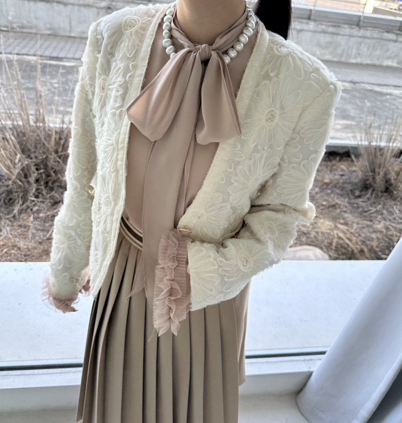 JENNY 1976韓國直郵女裝新品推薦熱賣襯衫蕾絲衫袖子蕾絲JENNY 1976襯衫/蕾絲衫