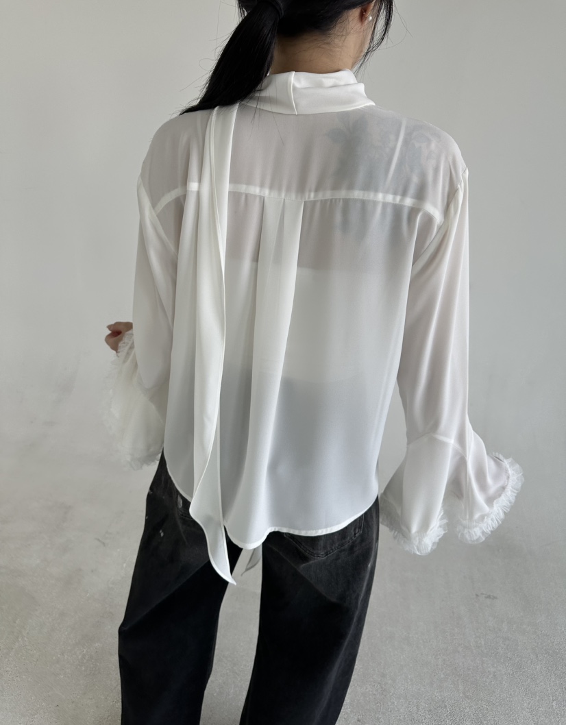 JENNY 1976韓國直郵女裝新品推薦熱賣襯衫蕾絲衫袖子蕾絲JENNY 1976襯衫/蕾絲衫