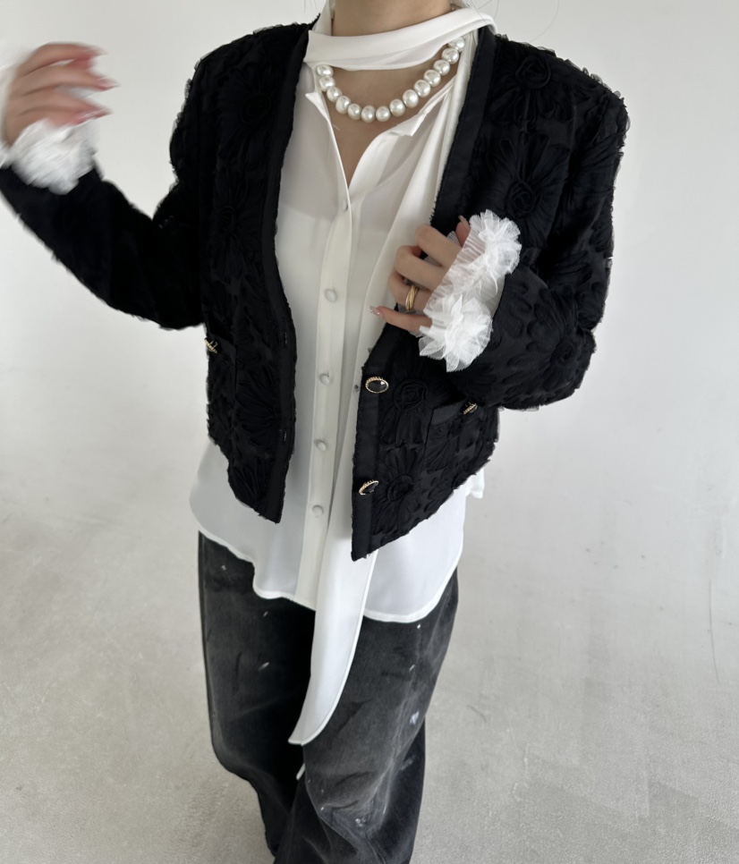 JENNY 1976韓國直郵女裝新品推薦熱賣襯衫蕾絲衫袖子蕾絲JENNY 1976襯衫/蕾絲衫