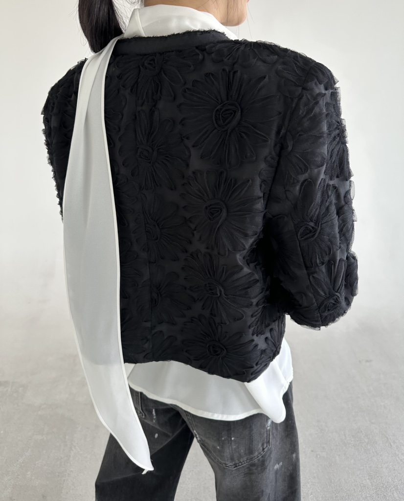 JENNY 1976韓國東大門代購女士新品熱賣時尚夾克蕾絲花花朵JENNY 1976夾克